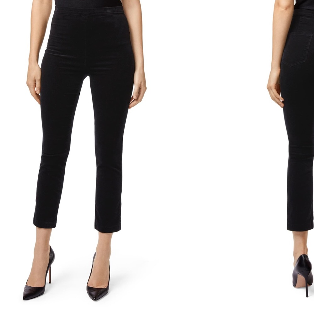 J Brand Natalie High Rise skinny crop black velvet - Picture 1 of 8